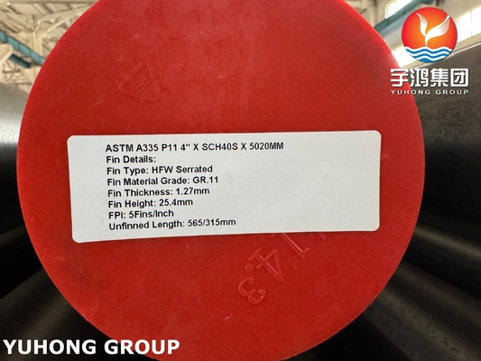 HFW Serrated Helical Finned Tube Internally ASTM A335 P11 for Petrochemical
