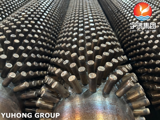 ASME SA335 P9 Studded Longitudinal Finned Tube Stainless Steel For Heater Furnace