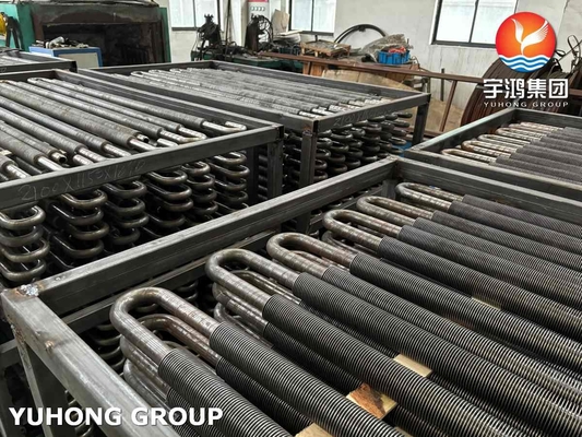 HVAC Evaporator Crimped Fin Tube SS409 Stainless Steel SA213 T9