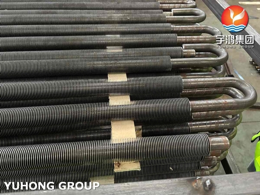 HVAC Evaporator Crimped Fin Tube SS409 Stainless Steel SA213 T9