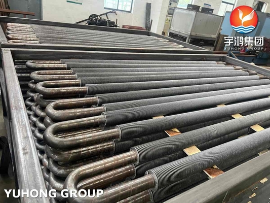 HVAC Evaporator Crimped Fin Tube SS409 Stainless Steel SA213 T9