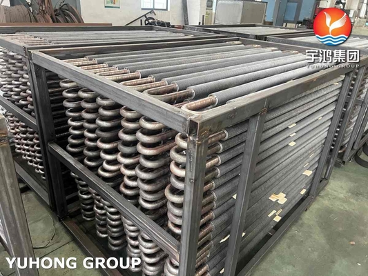 HVAC Evaporator Crimped Fin Tube SS409 Stainless Steel SA213 T9