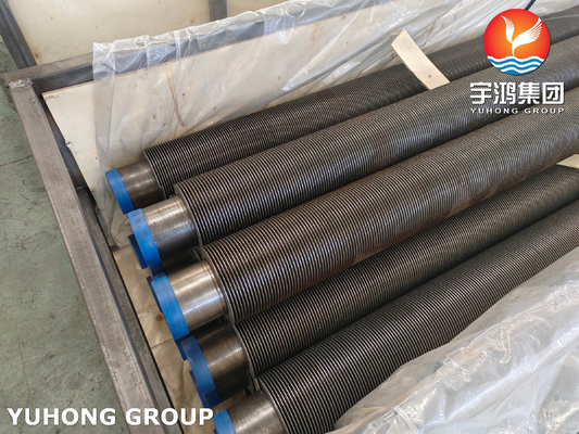ASME SA106 GrB Carbon Steel Welded Helical Solid Fin Tube For Cooling Systems