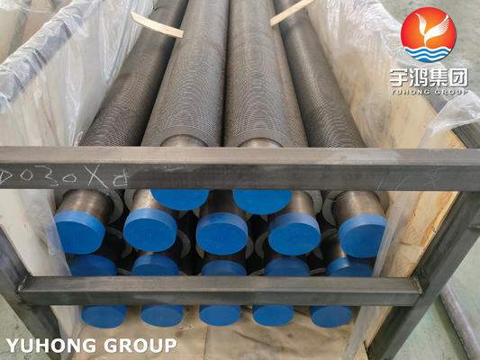 ASME SA106 GrB Carbon Steel Welded Helical Solid Fin Tube For Cooling Systems