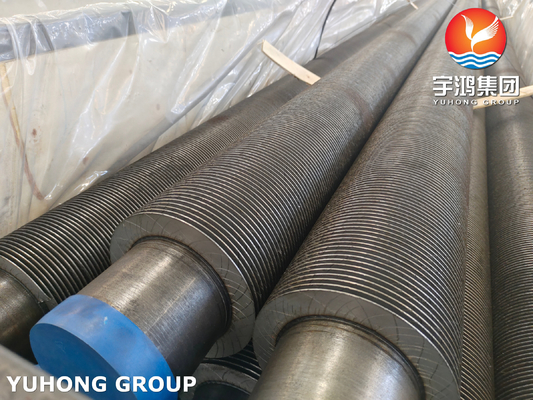 Welded Helical Solid Fin Tube ASME SA106 GrB For Heater