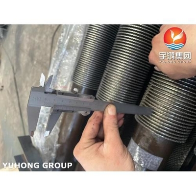 ASTM A355 P9 Alloys Welding Serrated Finned Tube For Waste Heat Boiler
