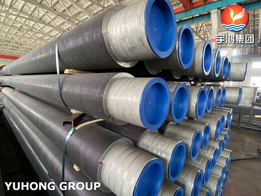 High Frequency Welded Solid Fin Tube ASME SA312 TP304 For Superheater