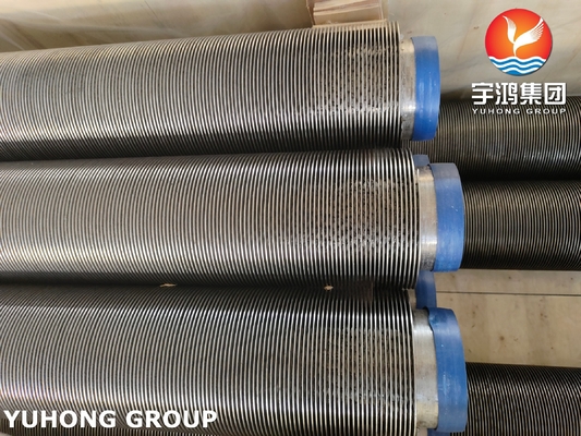 ASTM A312 Austenitic Stainless Steel TP347H HFW Solid Fin Tube For HRSG System