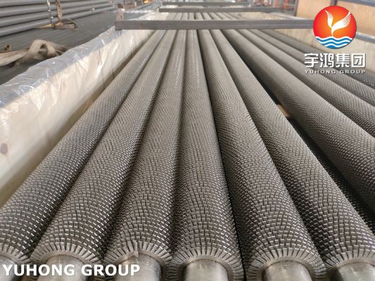 ASME SA192 Carbon Steel Serrated Type Welding Finned Tubular For Heating Pipe