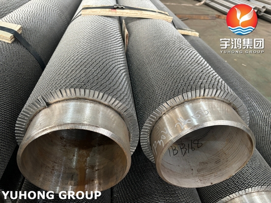 Hot Water Serrated Fin Tube Pipe AISI 304 316SS For Superheater HVAC