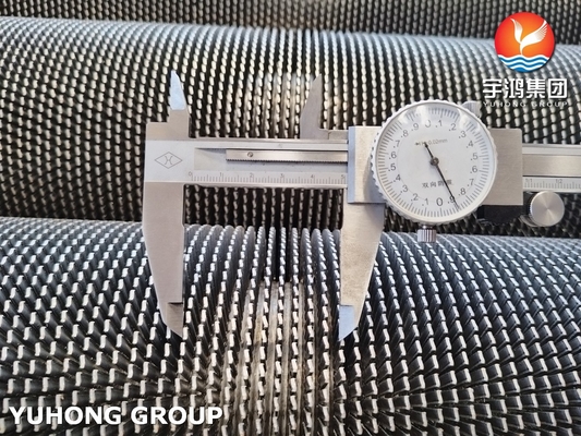 Heater HFW Helical Serrated Integral Finned Tubes 20ga TP304H Stainless Steel