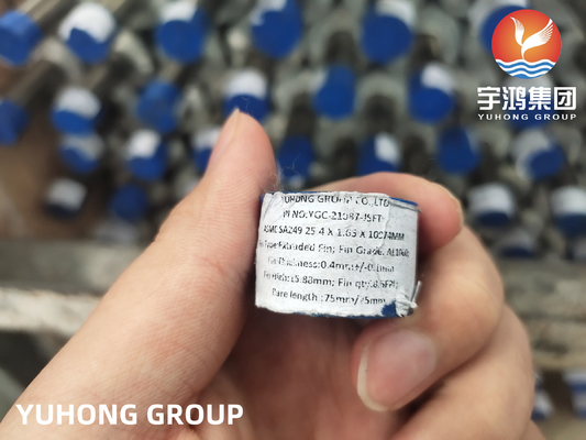 OEM Extruded Aluminum Fins Tube Pipe TP304 For Condenser Intercooler