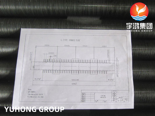 ASTM B209 Gr.1060 Aluminium KL Type Finned Tubes For Heat Exchangers