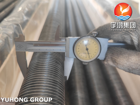 Intercooler Wound Finned Copper Pipe Tube L Type ASTM A179 Corrosion Resistance