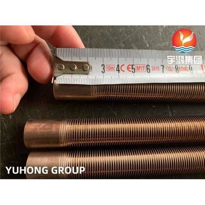 ASME SB111 C70600 Integral Low Fin Tubes Copper Nickel Finned Tubular Heating