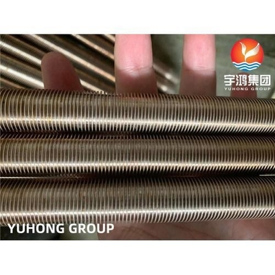 ASME SB111 C70600 Integral Low Fin Tubes Copper Nickel Finned Tubular Heating