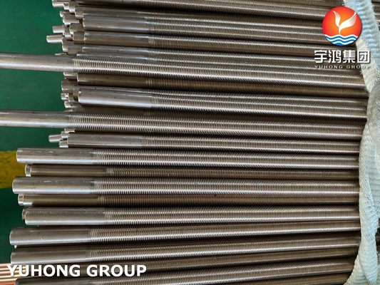 Straight Copper Nickel Low 3/4" Finned Copper Tubing For Heat Exchangers C71500