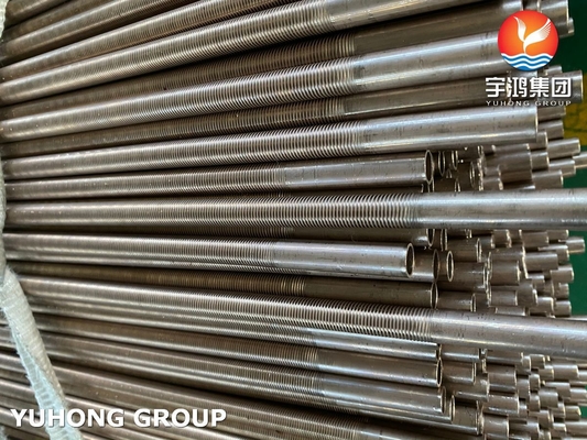 Straight Copper Nickel Low 3/4" Finned Copper Tubing For Heat Exchangers C71500