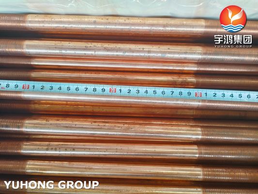 ASTM B111 C12200 Copper Alloy Low Fin Tube Coil In Pipe Bundle Custom