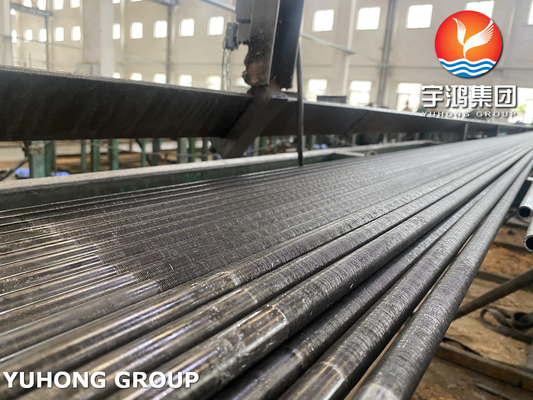 Seamless Integral Low Fin Tubes finned Heating pipe JIS G3461 Standard OEM
