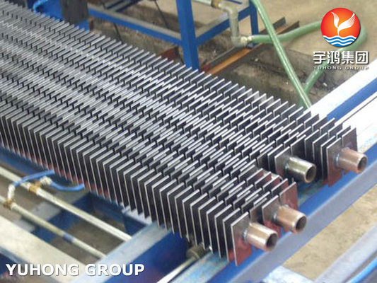 ASME SA312 TP347 Serrated Square Fin Tube Welded For Cracking Units