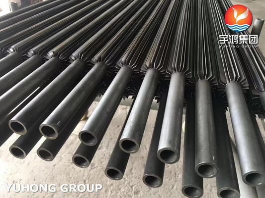 Industrial Refrigeration Longitudinal Finned Tube 15mm Copper Pipe Duplex Steel