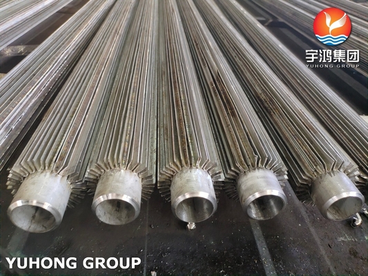 Heat Treated Steam Longitudinal Finned Tube Heat Exchanger For Evaporators