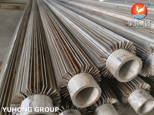Heat Treated Steam Longitudinal Finned Tube Heat Exchanger For Evaporators