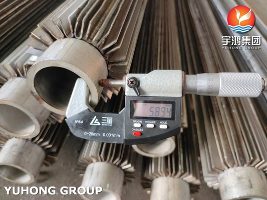 Heat Treated Steam Longitudinal Finned Tube Heat Exchanger For Evaporators