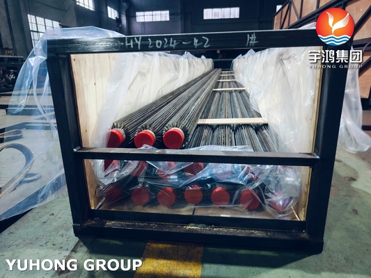 15mm Longitudinal Finned Copper Pipe Embedded Fin Tube SS304 Stainless Steel ASTM A213