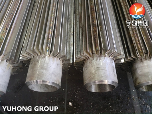 ASTM A213 TP316L SS316L Welding Longitudinal Finned Pipe Tube For Radiator Customized