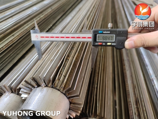 ASTM A213 TP316L SS316L Welding Longitudinal Finned Pipe Tube For Radiator Customized