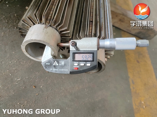 ASTM A213 TP316L SS316L Welding Longitudinal Finned Pipe Tube For Radiator Customized