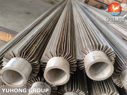 SS316L Welding Longitudinal Finned Pipe Tube For Radiator Customized