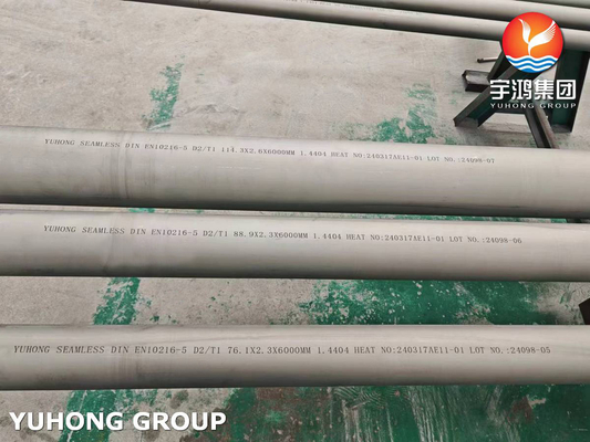 EN10216-5 D2T1 1.4404316L Tubes Anti Corrosion OEM