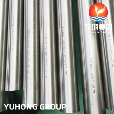 ASTM B861 GR2 Titanium Seamless Pipe For Refining Equipment