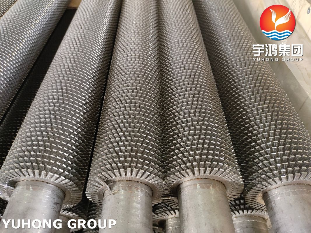 ASME SA192 Carbon Steel Serrated Type Welding Finned Tubular For Heating Pipe