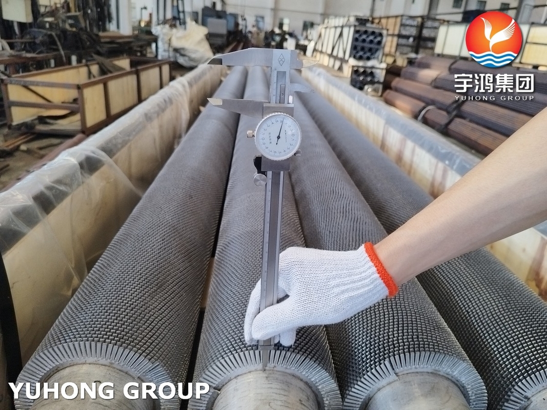 ASTM A312 TP304H Stainless Steel HFW Serrated Finned Tubes For High-Temp Heat Exchangers