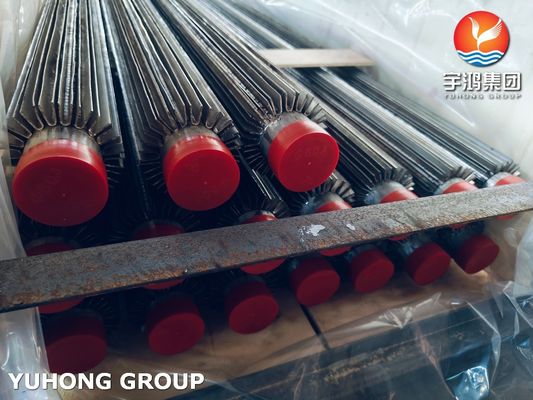 Pipa Tembaga Bersirip Memanjang 15mm dengan Sirip Tertanam Pipa Baja Tahan Karat SS304 ASTM A213